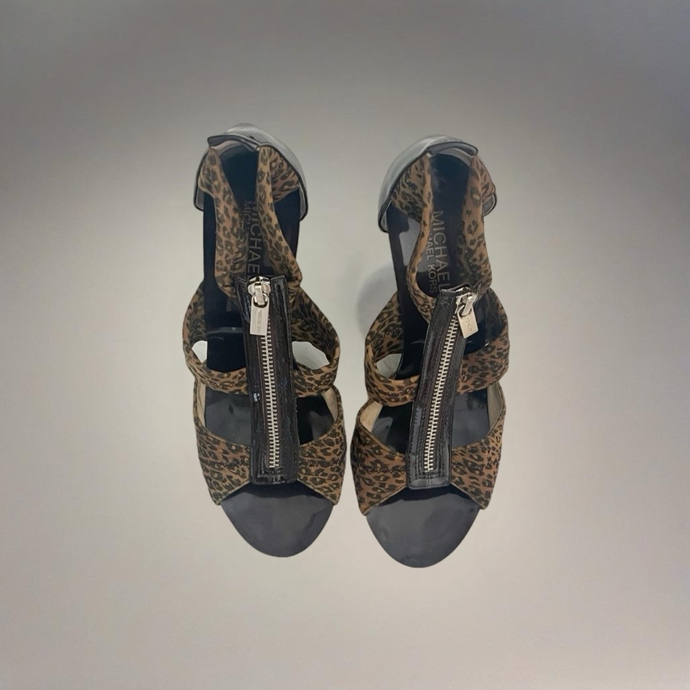 Michael Kors Heels - Strappy Animal Print - Size 8